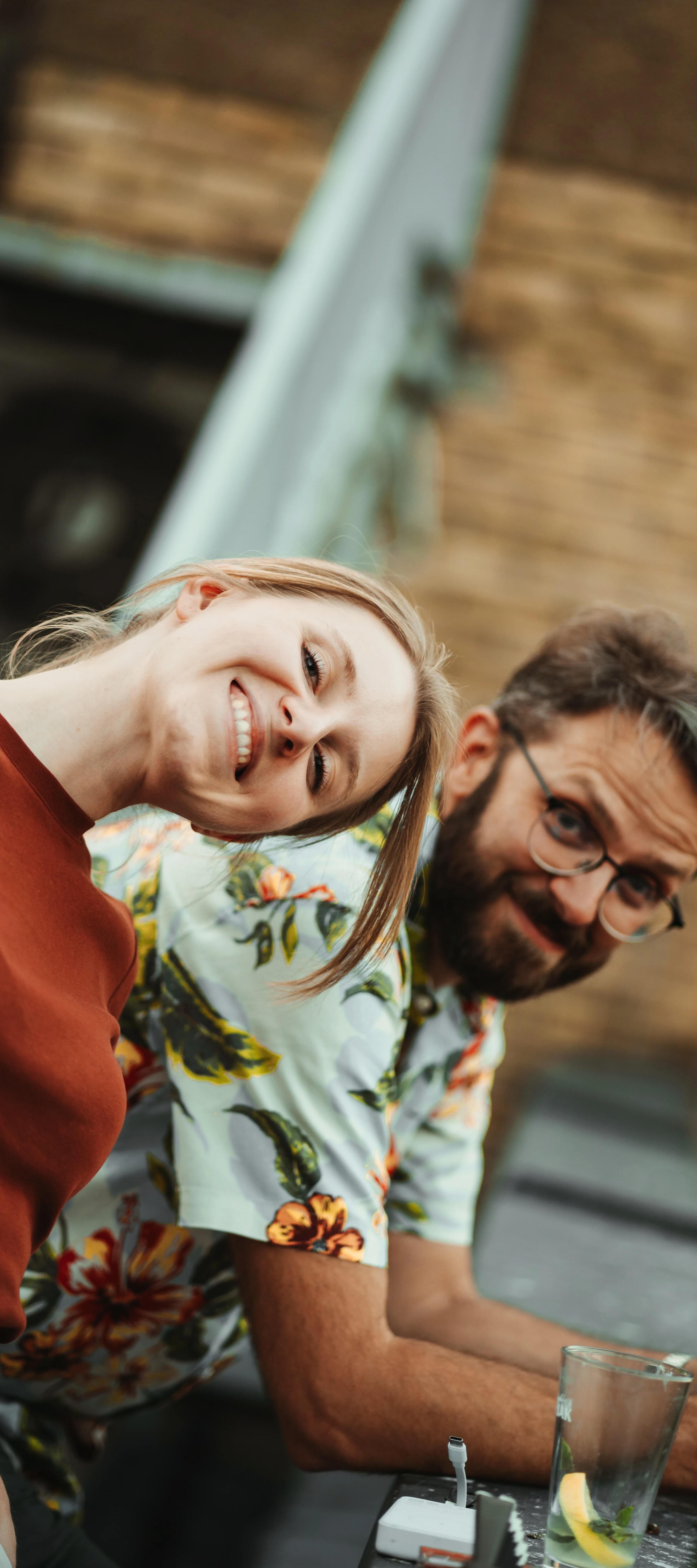 Colleagues enjoying happy hour